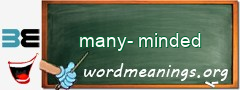 WordMeaning blackboard for many-minded